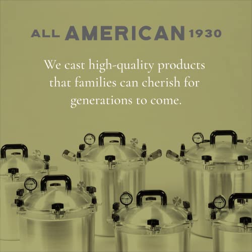 All American 1930: 15.5qt Pressure Cooker/Canner - Metal-to-Metal Sealing System