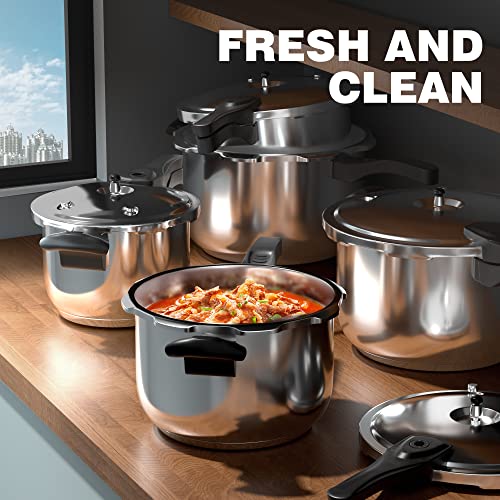 WantJoin 10 Quart Stainless Steel Pressure Cooker (Non-Aluminum)