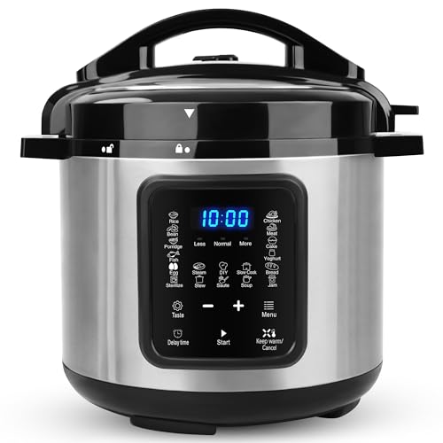 6 Quart Electric Pressure Cooker: 9-in-1 Multi-Cooker