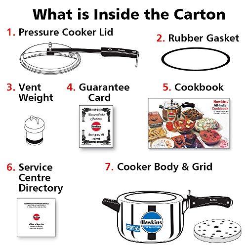 Hawkins B45 4L Silver Pressure Cooker