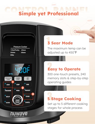Nuwave Duet Air Fryer & Electric Pressure Cooker Combo