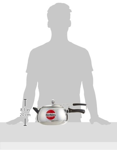 Hawkins HC50 Contura 5L Pressure Cooker (Small, Aluminum)