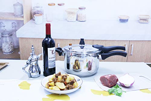 VITASUNHOW Stainless Steel Pressure Cooker with Steamer Basket