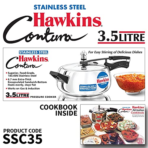 Hawkins SSC35 3.5L Induction Base Pressure Cooker Silver