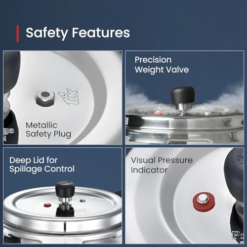 Prestige PRASVDP Pressure Cooker, Deep Pan 5L, SILVER