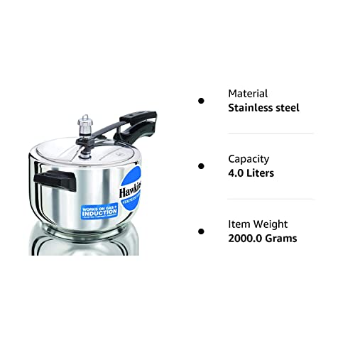 Hawkins B45 4L Silver Pressure Cooker