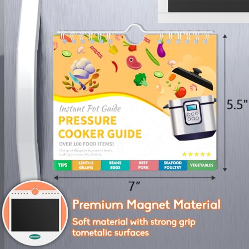 Instapot Magnetic Cheat Sheet, Pressure Cooker Accessory Guide