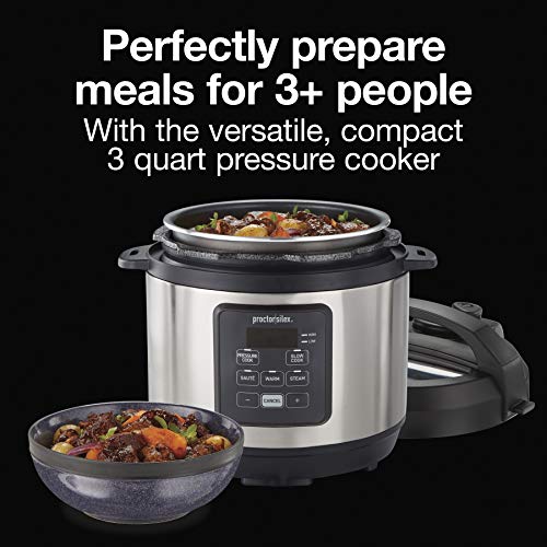 Proctor-Silex 4-in-1 Electric Pressure Cooker, 3 Quart