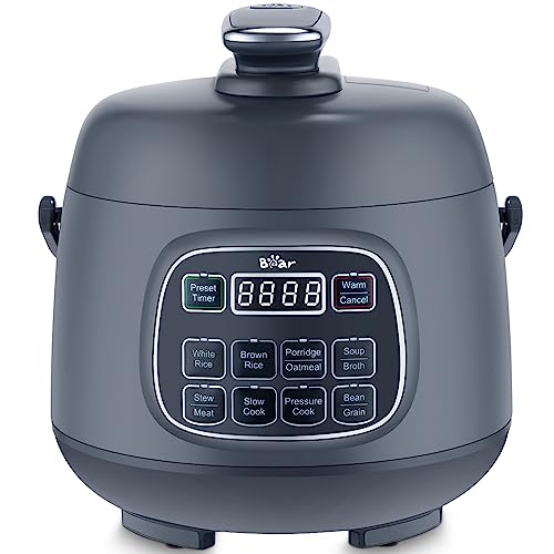 Bear Electric Pressure Cooker, Portable with 10 Menu Settings