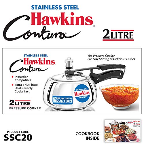 Hawkins SSC20 2 Liter Stainless Steel Pressure Cooker