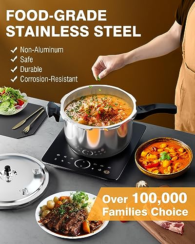 WantJoin 8 Quart Stainless Steel Pressure Cooker