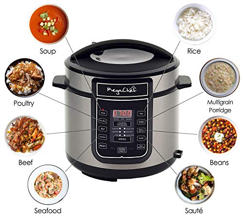 6 qt Megachef Digital Pressure Cooker, Silver