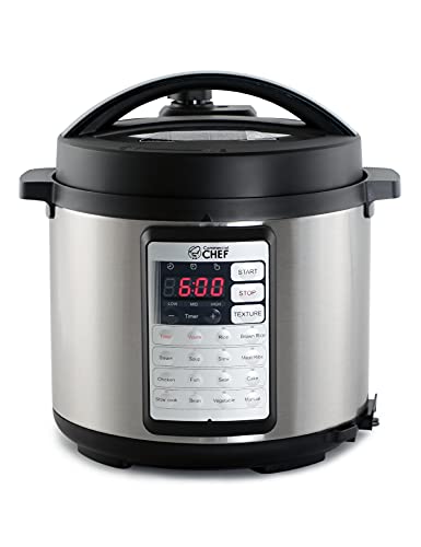 Electric Pressure Cooker 6.3 Quarts, 24-Hour Timer, Stainless Steel