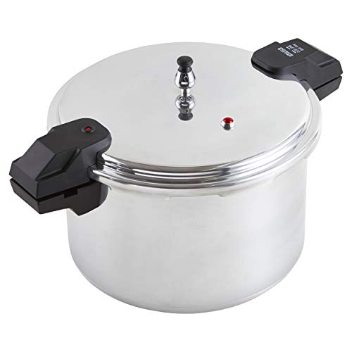 IMUSA USA 16Qt Jumbo Stovetop Pressure Cooker, Silver