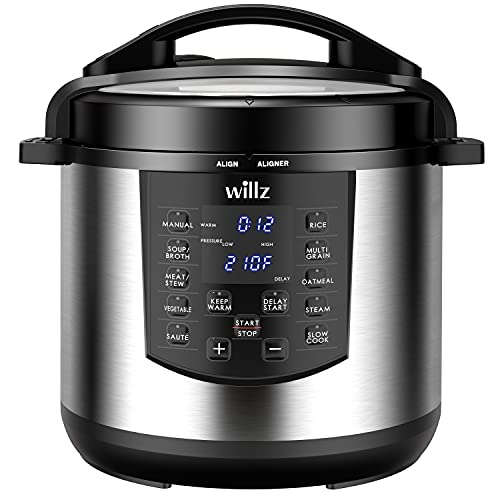Willz 6-in-1 Programmable Pressure Cooker, Stainless, 6 Qt