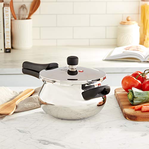 Prestige Stainless Steel Mini Handi Pressure Cooker, 3.3-Liter