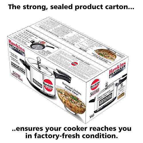 5-Liter Hawkins Induction Compatible Aluminum Pressure Cooker
