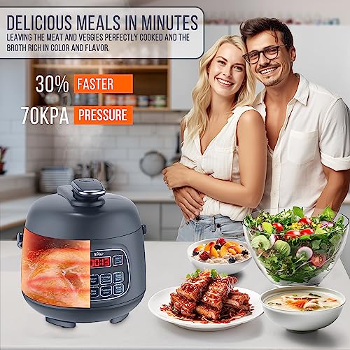 Bear Electric Pressure Cooker, Portable with 10 Menu Settings