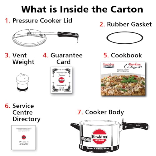 5-Liter Hawkins Induction Compatible Aluminum Pressure Cooker