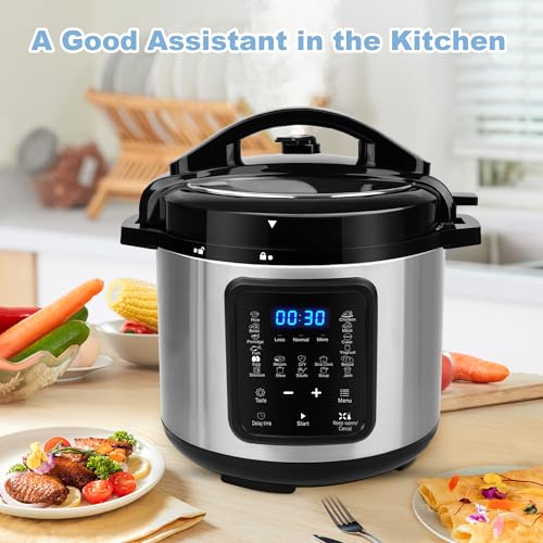 6 Quart Electric Pressure Cooker: 9-in-1 Multi-Cooker