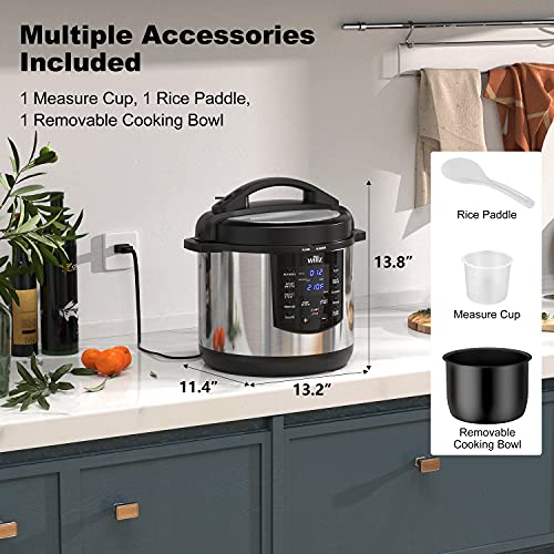Willz 6-in-1 Programmable Pressure Cooker, Stainless, 6 Qt
