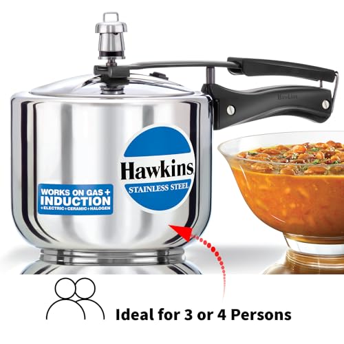 Hawkins B33 Stainless Steel Small Pressure Cooker Silver