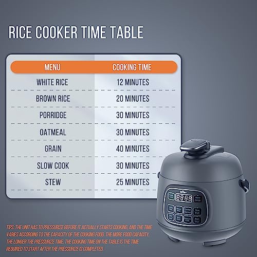 Bear Electric Pressure Cooker, Portable with 10 Menu Settings