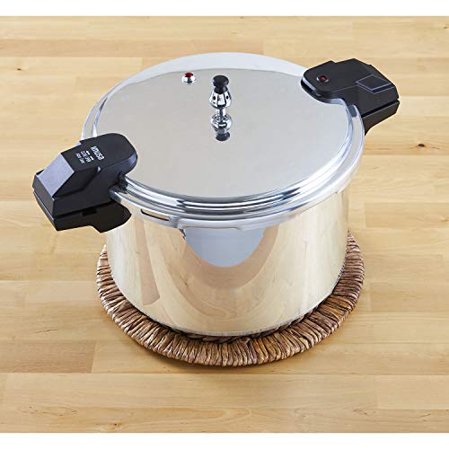 IMUSA USA 16Qt Jumbo Stovetop Pressure Cooker, Silver