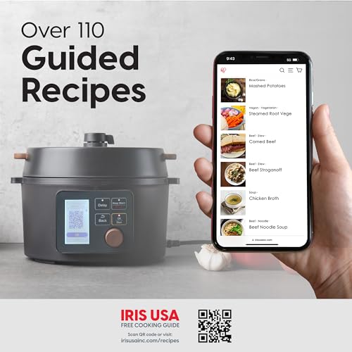 IRIS USA 8-in-1 Electric Pressure Cooker, 3 Qt