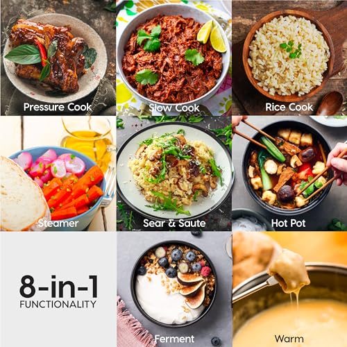 IRIS USA 8-in-1 Electric Pressure Cooker, 3 Qt