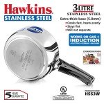 Hawkins Stainless Steel Pressure Cooker, 3 L