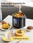 COMFEE’ 9-in-1 Instant Electric Pressure Cooker 6 Quarts - Black