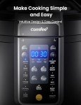 COMFEE’ 9-in-1 Instant Electric Pressure Cooker 6 Quarts - Black