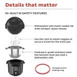 Instant Pot Pro 10-in-1 Cooker, Black, 6 Quart