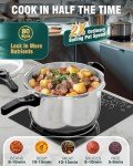 WantJoin 10 Quart Stainless Steel Pressure Cooker (Non-Aluminum)