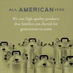 All American 1930: 15.5qt Pressure Cooker/Canner - Metal-to-Metal Sealing System