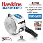 Hawkins B45 4L Silver Pressure Cooker