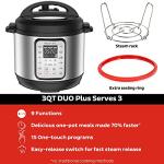 Instant Pot Duo Plus 9-in-1 Pressure Cooker, 3 Quart