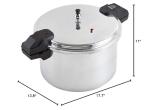 IMUSA USA 16Qt Jumbo Stovetop Pressure Cooker, Silver