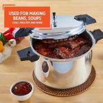 IMUSA USA 16Qt Jumbo Stovetop Pressure Cooker, Silver