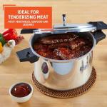 IMUSA USA 16Qt Jumbo Stovetop Pressure Cooker, Silver