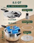 WantJoin 8 Quart Stainless Steel Pressure Cooker