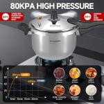 VITASUNHOW Stainless Steel Pressure Cooker with Steamer Basket