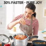 VITASUNHOW Stainless Steel Pressure Cooker with Steamer Basket