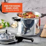 IMUSA Stovetop Pressure Cooker 7Qt, Silver