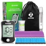 AUVON Blood Glucose Monitor Kit with Strips & Lancets