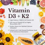 Vitalitown Vitamin D3 K2 Support 90 Softgels