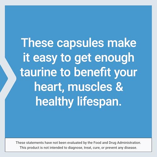 Life Extension Taurine Capsules - Heart, Liver, Brain - 1000mg