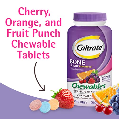 Caltrate Chewables Calcium Vitamin D Supplement - 155 Count