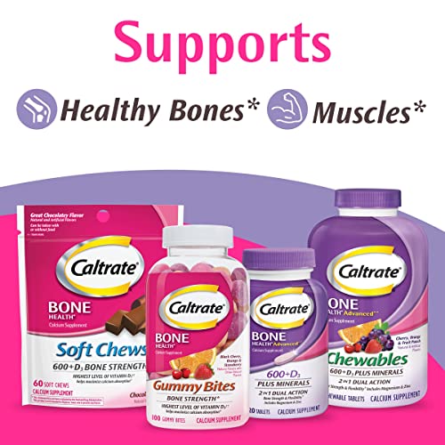 Caltrate Chewables Calcium Vitamin D Supplement - 155 Count